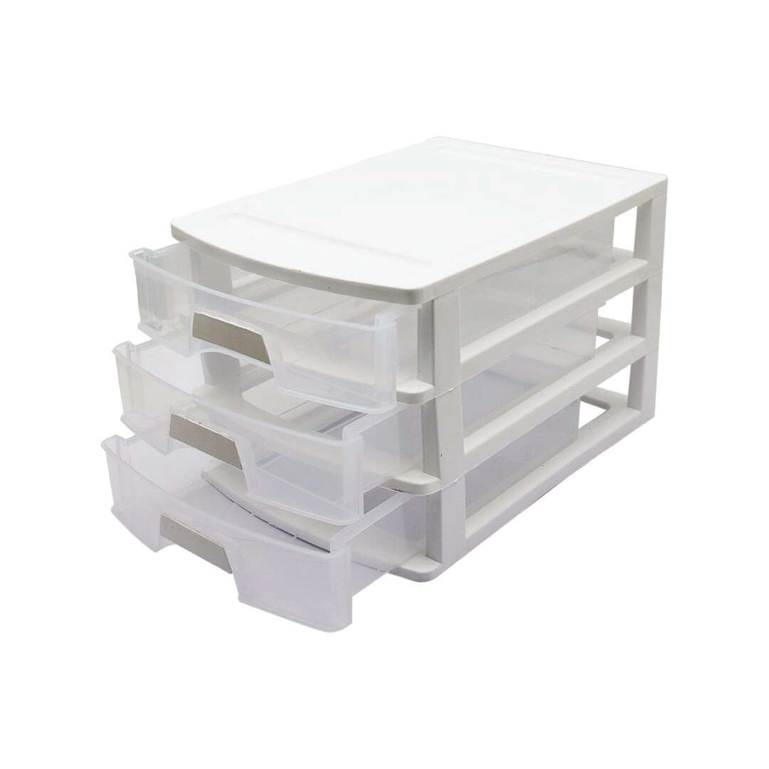 Fonksiyonel 3 Katlı Çekmece 35x25.4x22.6cm Siyah Beyaz