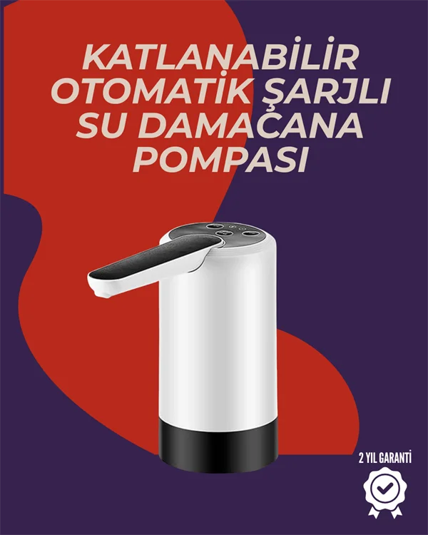 Şarjlı Damacana Su Pompası Otomatik ve Taşınabilir