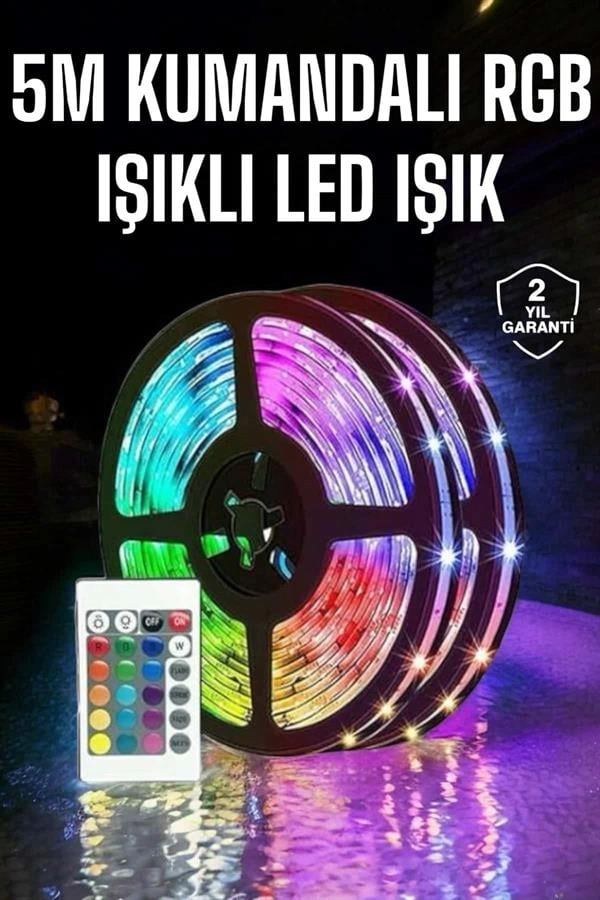 Kumandalı 5 Metre RGB Şerit LED Her Ortama Uygun