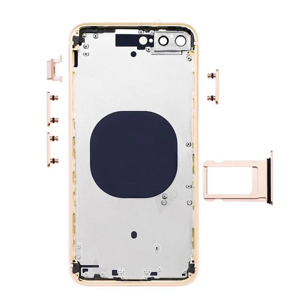 iPhone 8 Plus Uyumlu Boş Kasa Arka Kapak GOLD