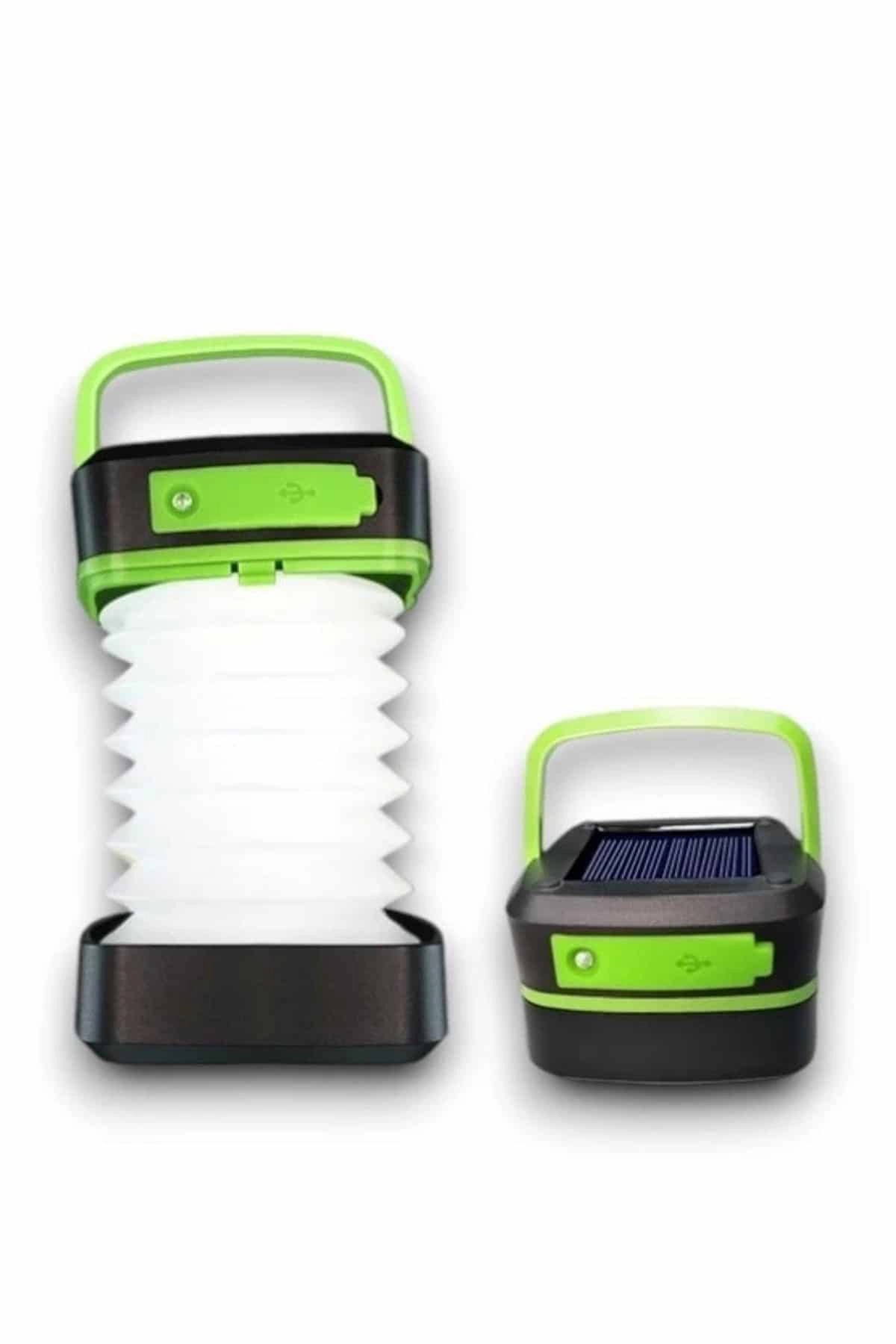 Portatif Dokunmatik Kamp Feneri 1200 mAh Ahşap Standlı