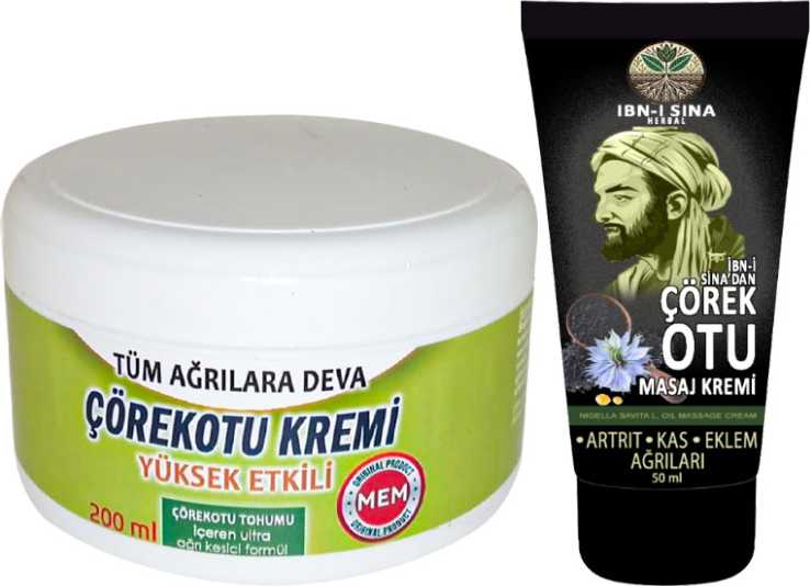 Çörek Otu Kremi Xlgreen Büyük 200 ml Krem + Ibn-I Sina Çörek Otu Kremi 50 ml / Vücut Fitıkagrilarina