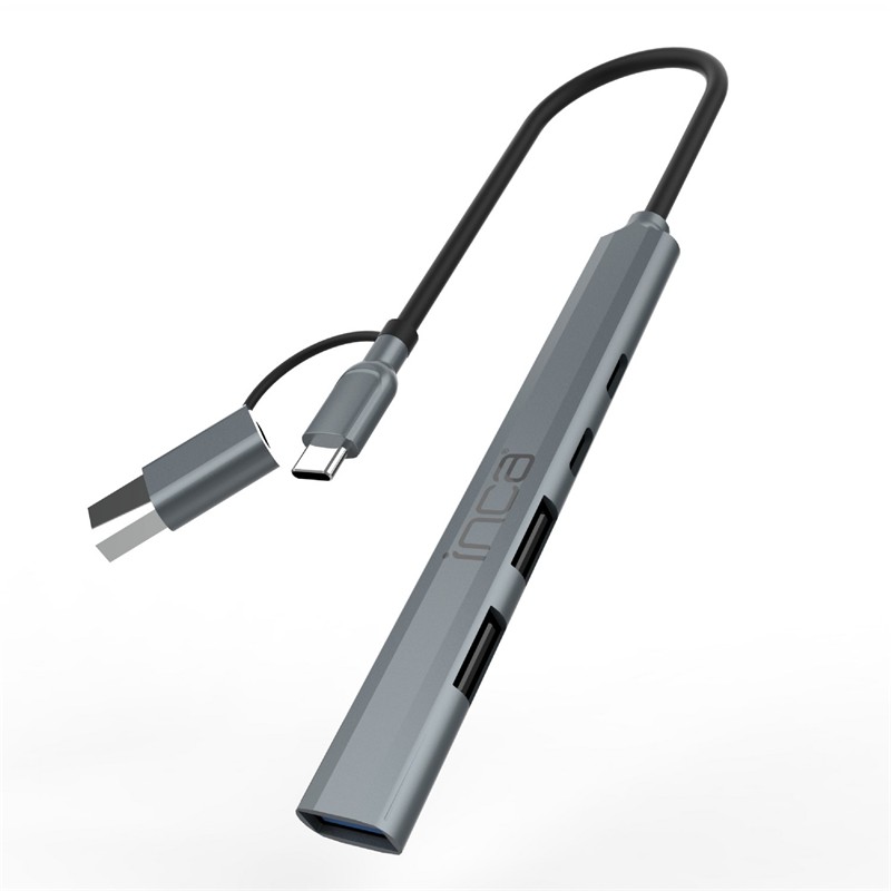 IUTP-06T USB 3.0 TYPE-C 3.1 HUB 1 X USB 3.0 +2 X USB+TYPE-C+PD100W 2.0 ALUMINYUM KASA ÇOKLAYICI