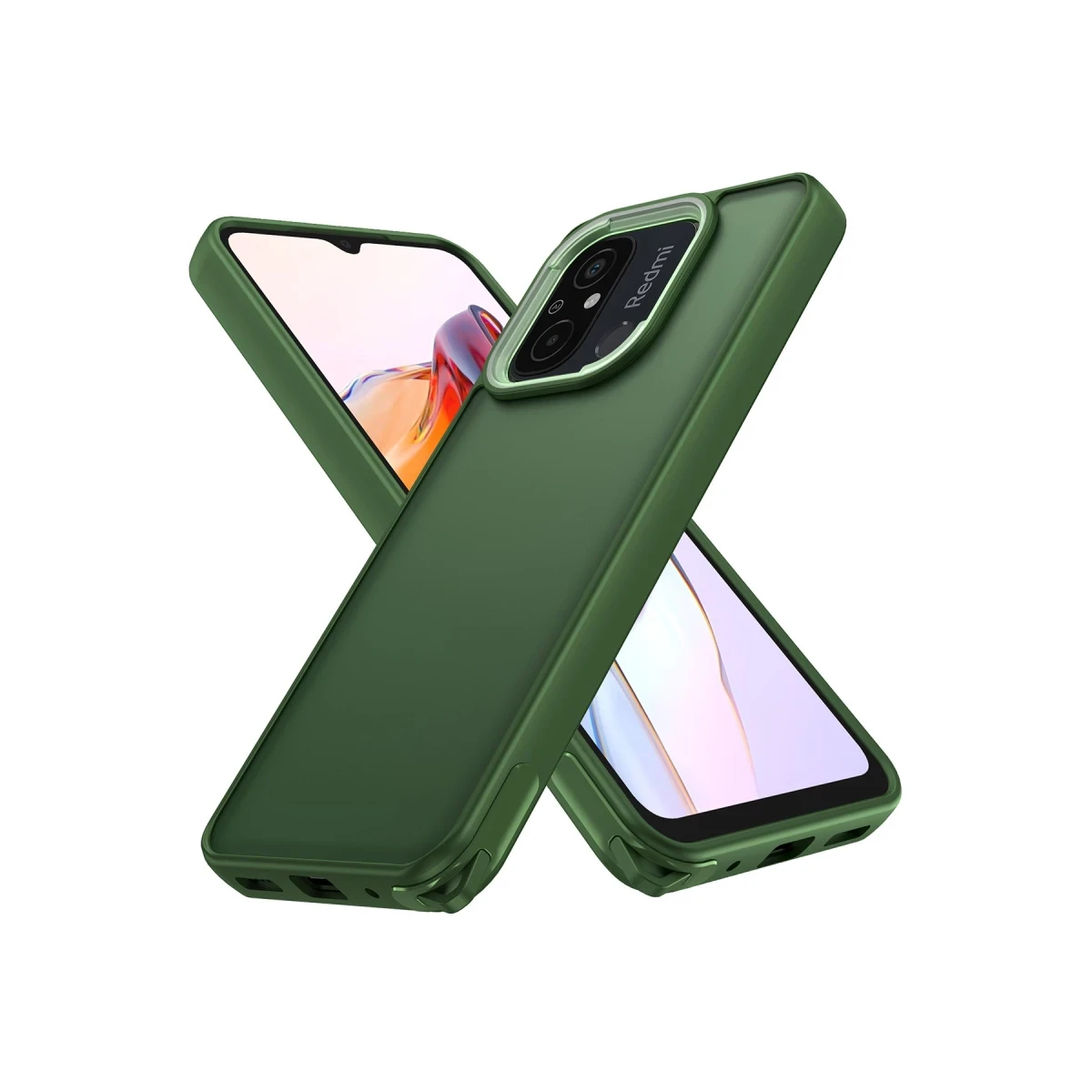 Xiaomi Redmi 12C Kılıf Elegant Kapak - Yeşil