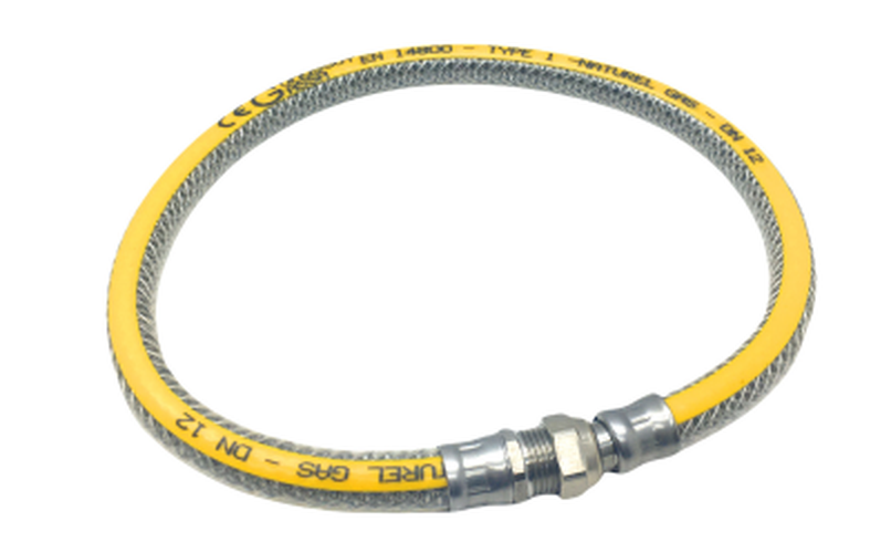 75CM Flex Doğalgaz Hortumu Çelik Örgülü