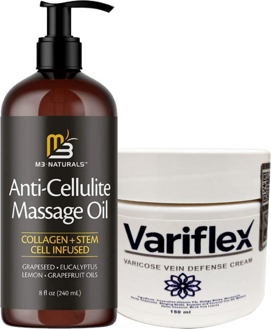 Anti-Cellulite Massage Oil 240 ml  + Variflex Bacak Bakım 150 ml Krem