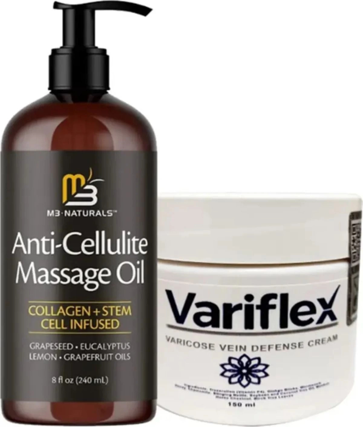 Variflex Anti-Cellulite Massage Oil 240 ml Masaj Yağı + Variflex Antivaris Karşıtı Kremi 150 ml