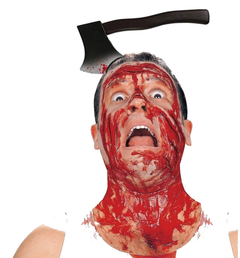 Etkileyici Halloween Kanlı Balta Şaka Tacı