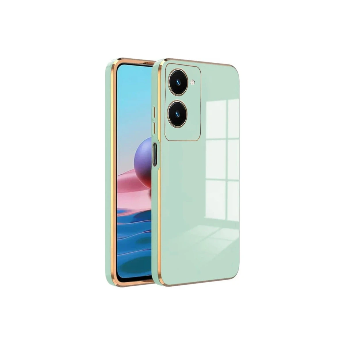 Vivo Y18 Kılıf Volet Silikon - Açık Yeşil