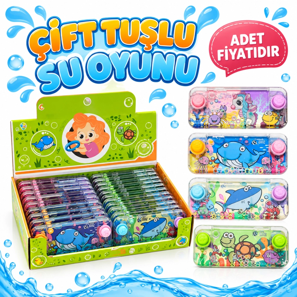 Eğlenceli Çift Tuşlu Su Oyunu 1 Adet