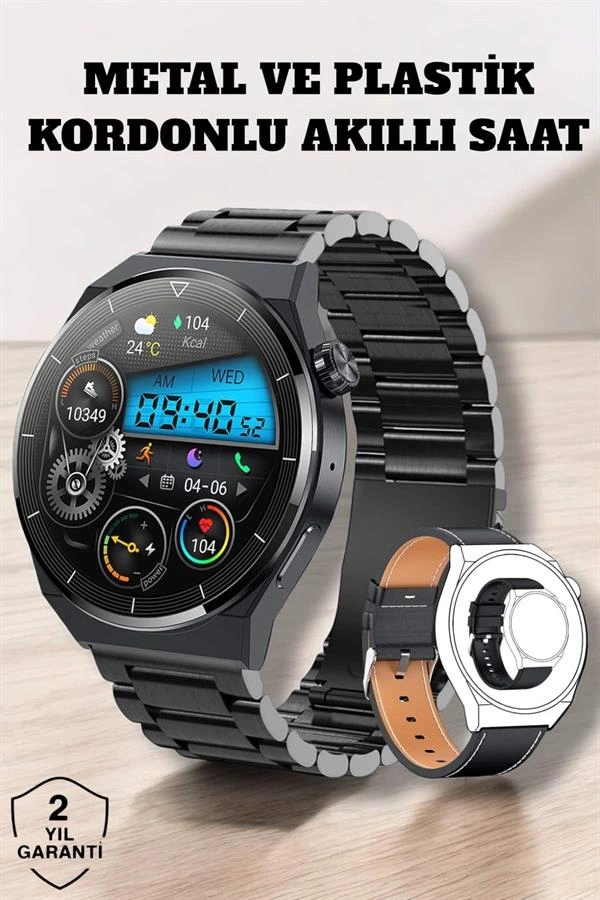 Bluetooth Bağlantılı Dokunmatik Ekran Akıllı Saat Fitness Takibi