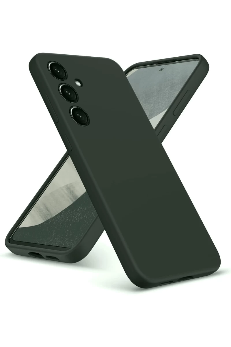 Samsung Galaxy A36 Uyumlu Kılıf Nano içi Kadife Silikon - Koyu Yeşil