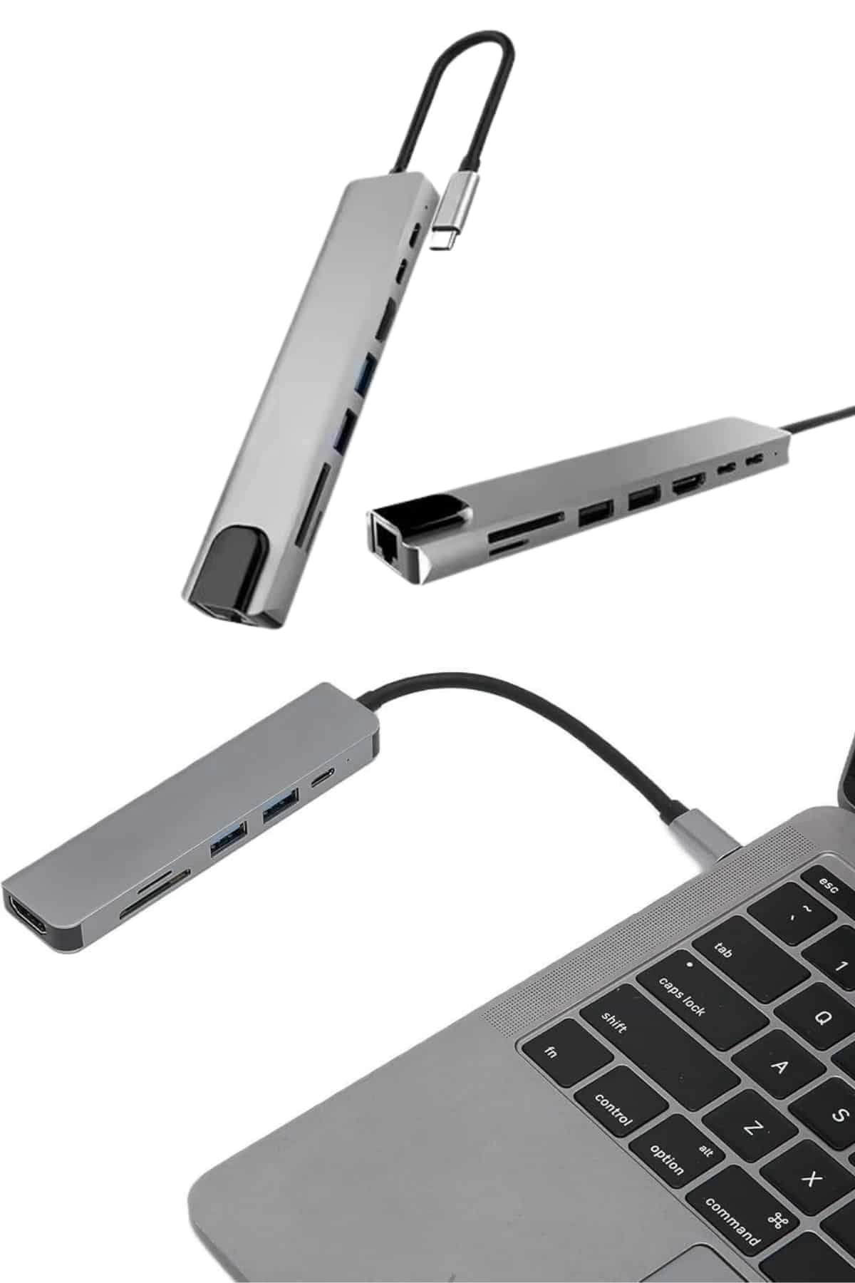 Pratik Dönüştürücü Adaptör Type-C HDMI USB 3.0 Macbook