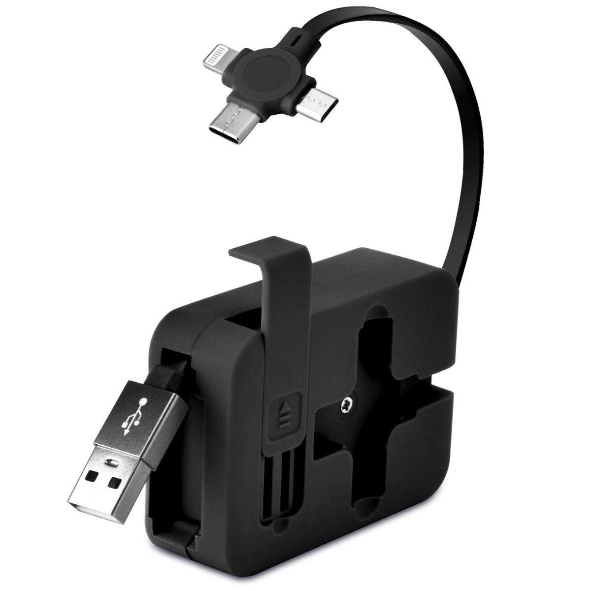 Pratik Telefon Tutucu ve USB Şarj Kablosu 3'ü 1 Arada