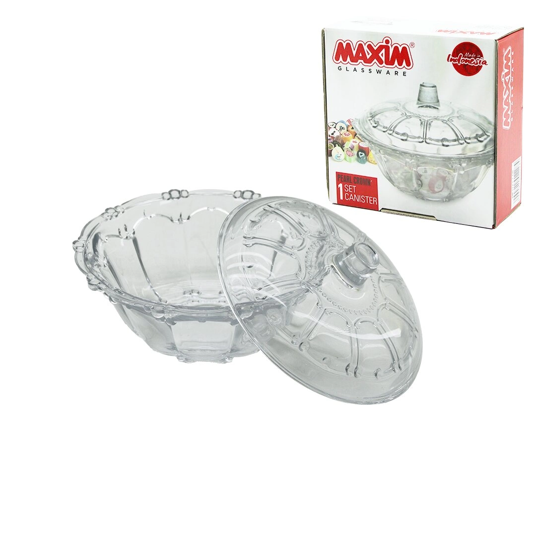 Şık Cam Kapaklı Şekerlik 13.5 cm Çapında