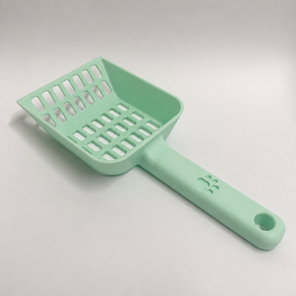 3D Baskı Kedi Kumu Küreği - Geniş Hazneli Eleme Küreği-Mint
