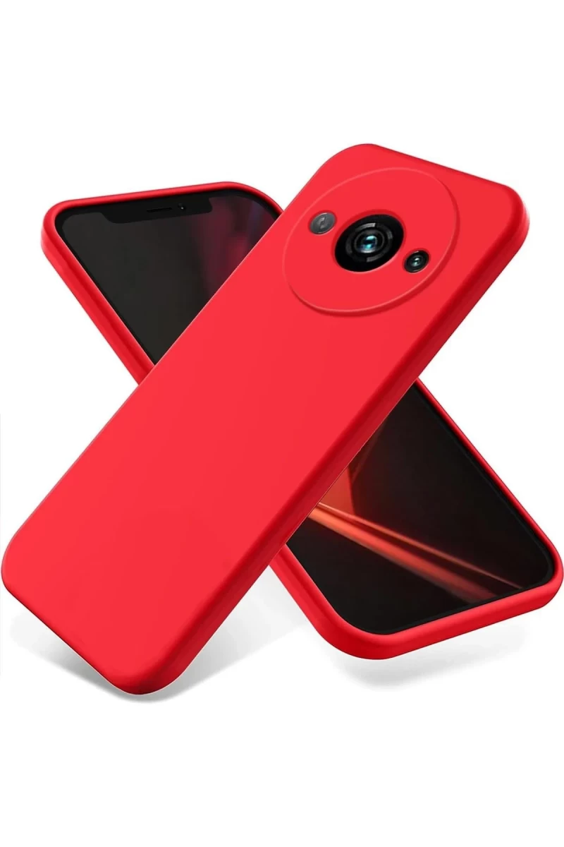 Xiaomi Redmi A3 4G Uyumlu Kılıf First Silikon - Kırmızı