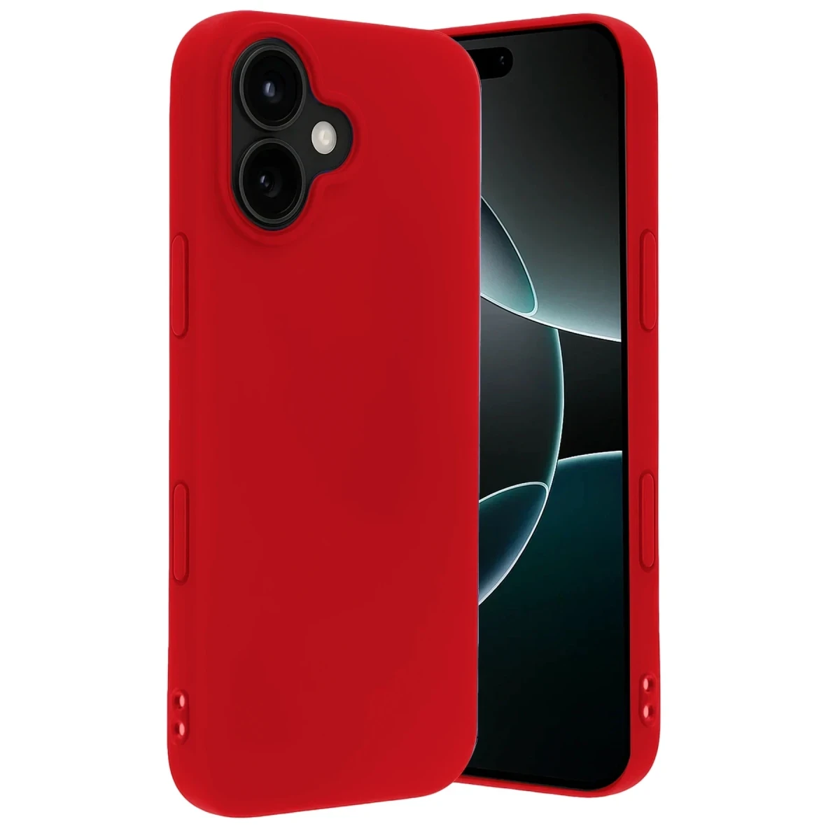 Apple iPhone 17 Nano içi Kadife Silikon - Kırmızı