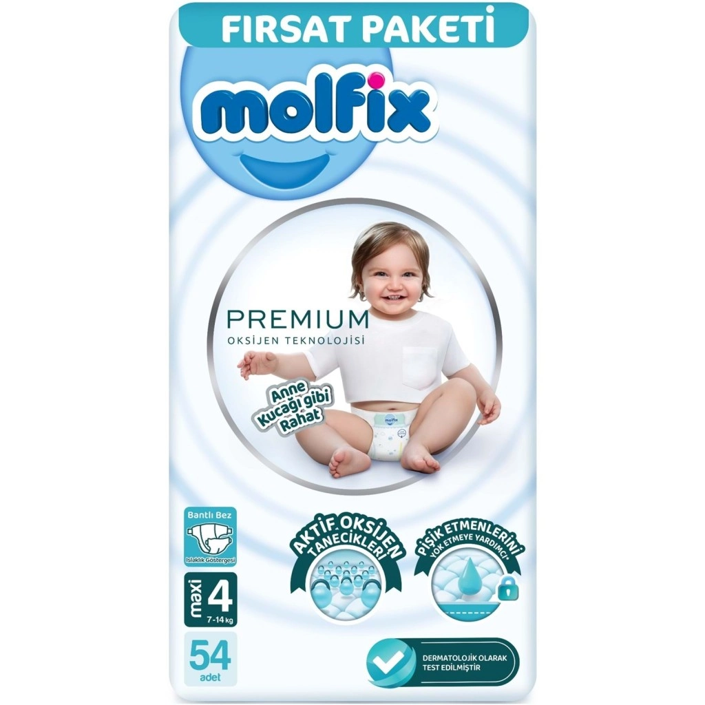 Bebek Bezi Fırsat Paketi 4 Beden 54 Adet 7-14 Kg