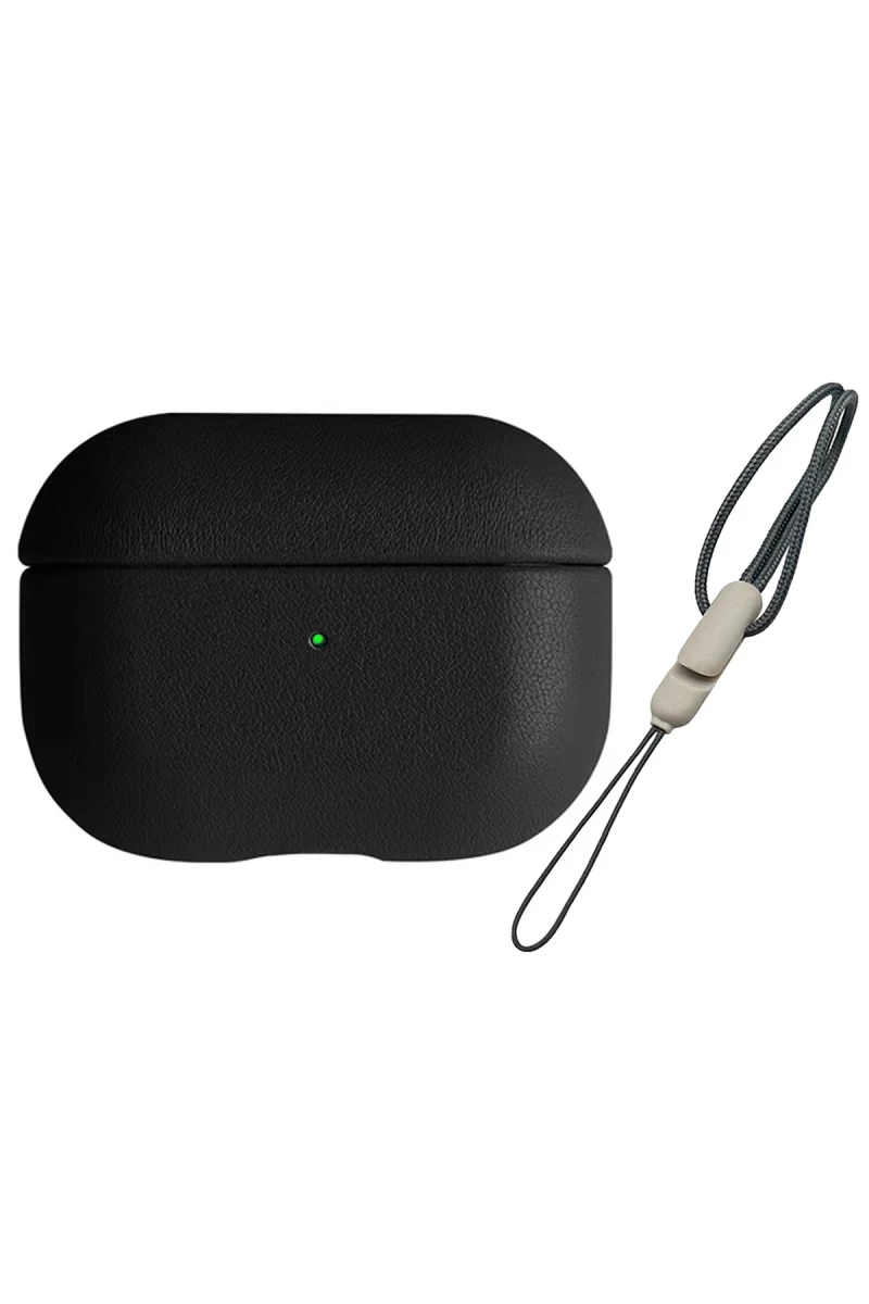 Apple Airpods 3 (3.nesil) 405 Deri Kılıf - Siyah