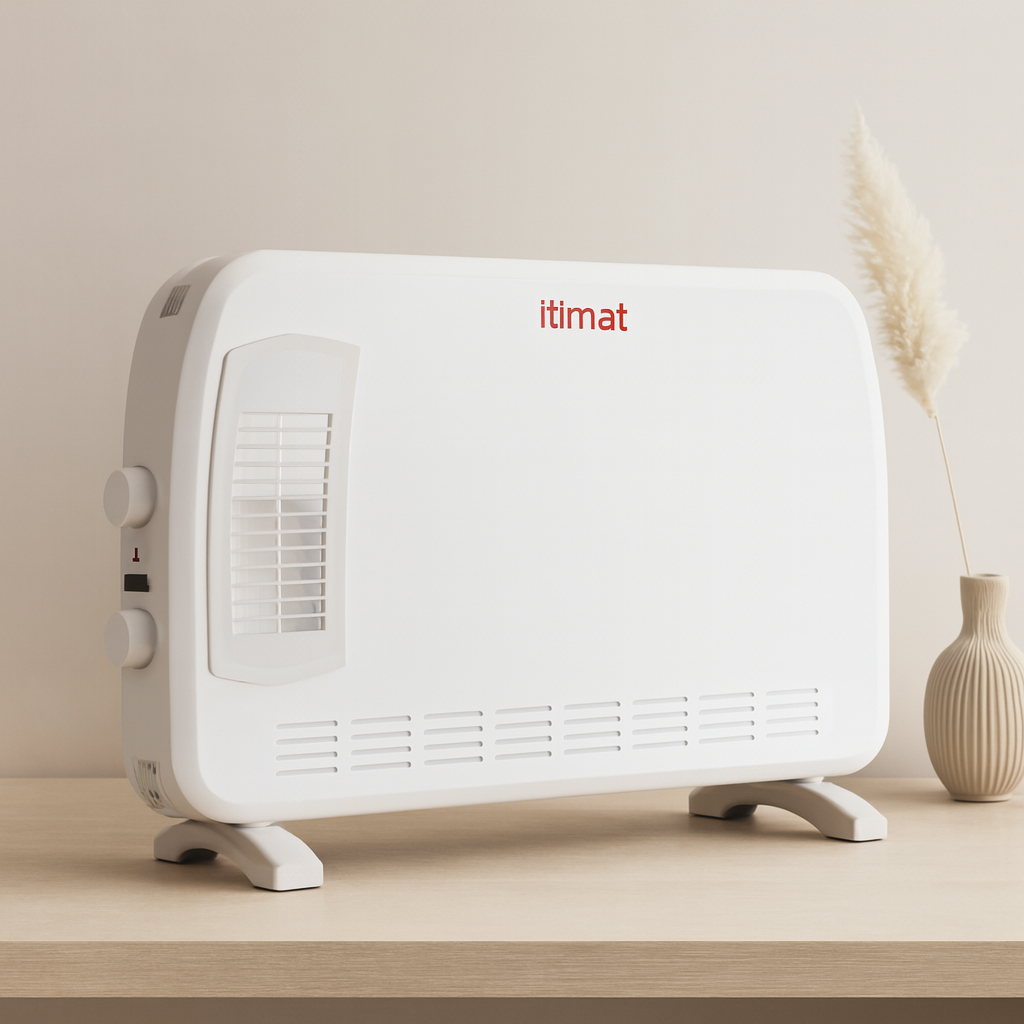 Konvektör Elektrikli Isıtıcı - Turbo, Ayarlanabilir Termostat, 3 Kademe Isı