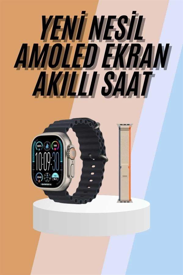AMOLED Ekranlı Akıllı Saat 49 mm Kadın Erkek Kol Saati