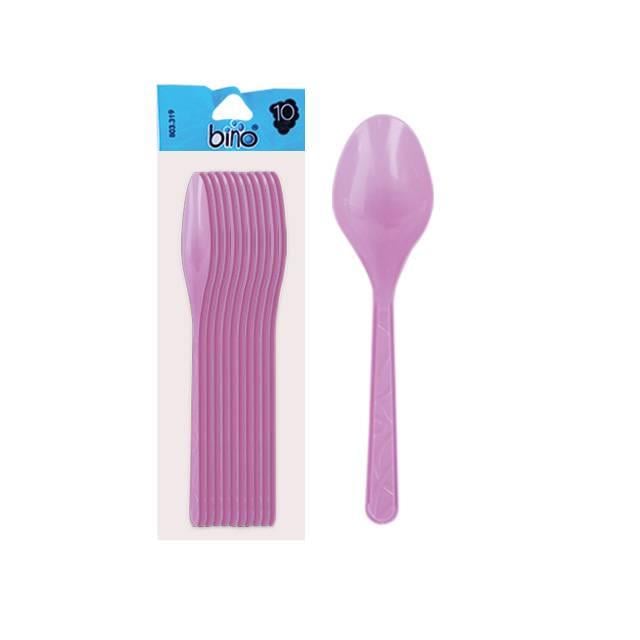 319 Plastik Büyük Renkli Kaşık 10lu