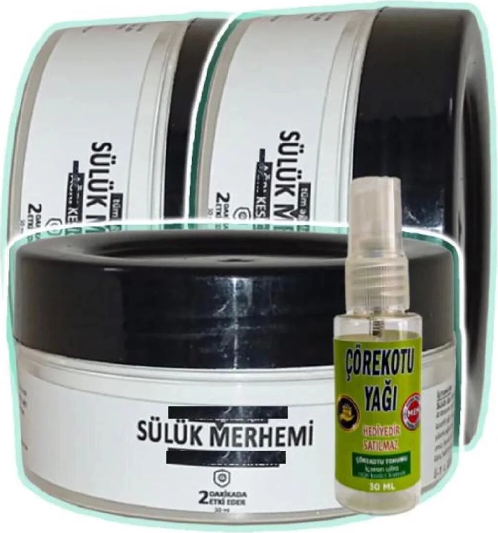 Sülük Merhemi Bakım Kremi 3X50 Ml+30 ml Çörek Otu Yağ ile