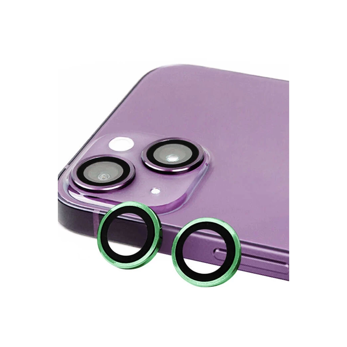 Apple iPhone 15 Plus Raze Metal Kamera Lens - Yeşil
