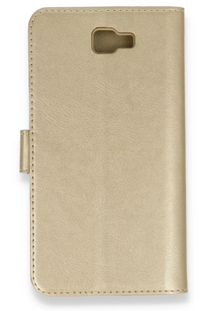 Samsung Galaxy J7 Prime Uyumlu Kılıf Trend S Plus Kapaklı Kılıf - Gold