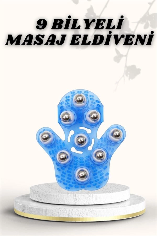 Giyilebilir Masaj Eldiveni 9 Bilyeli Plastik Vücut Sıkılaştırıcı