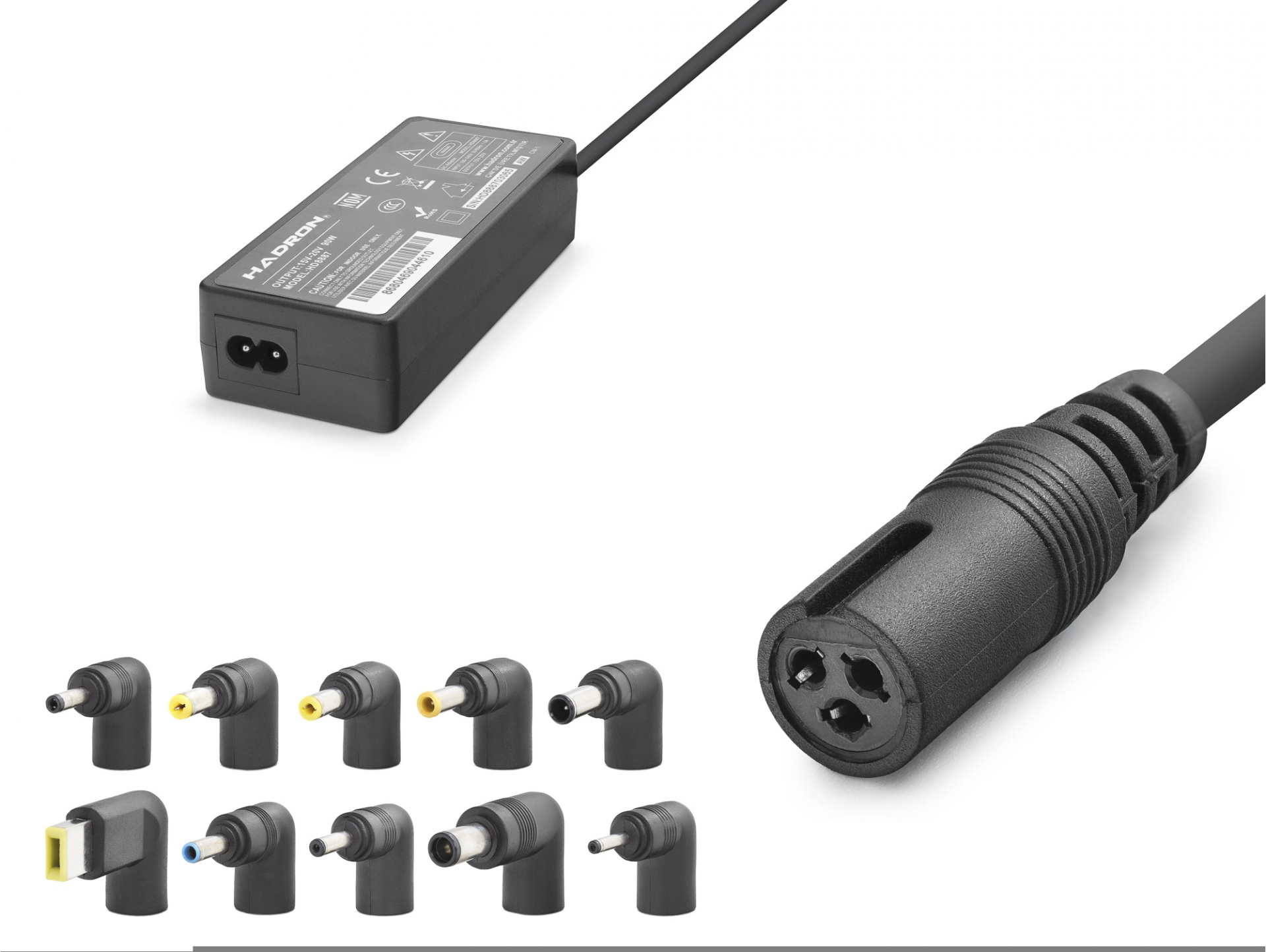 Dizüstü Bilgisayar Adaptörü 90W 10 Uçlu Siyah