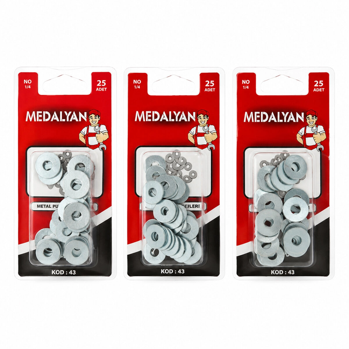 1 4 Metal Pul 12x25 Adet Paket 500 ADET