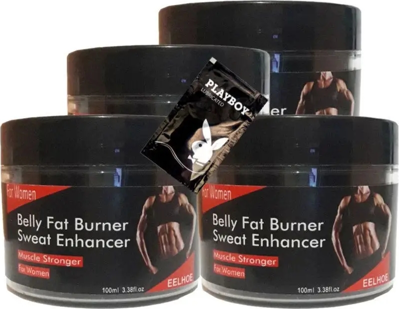 Süper Belly Fatburner Sweat Enhancer Kadınlar Için Krem 4X100 ml + 1 Adet Jel ile