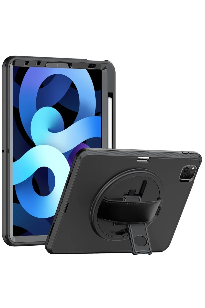 Apple iPad Pro 11 (2018) Kılıf Hand Strap Tablet Kılıfı - Siyah