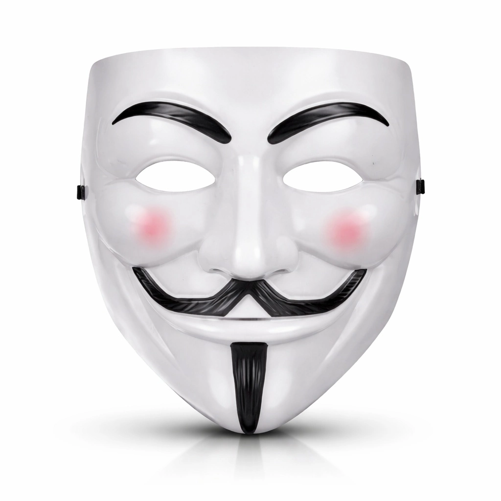 Premium Vendetta Beyaz Maske Guy Fawkes Tarzı 1 Adet