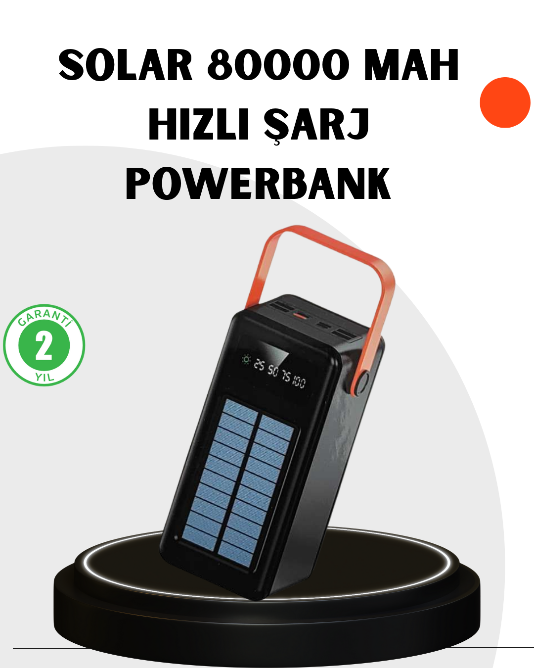 Powerbank Hızlı Şarj Solar Güneş Enerjili Çok Girişli