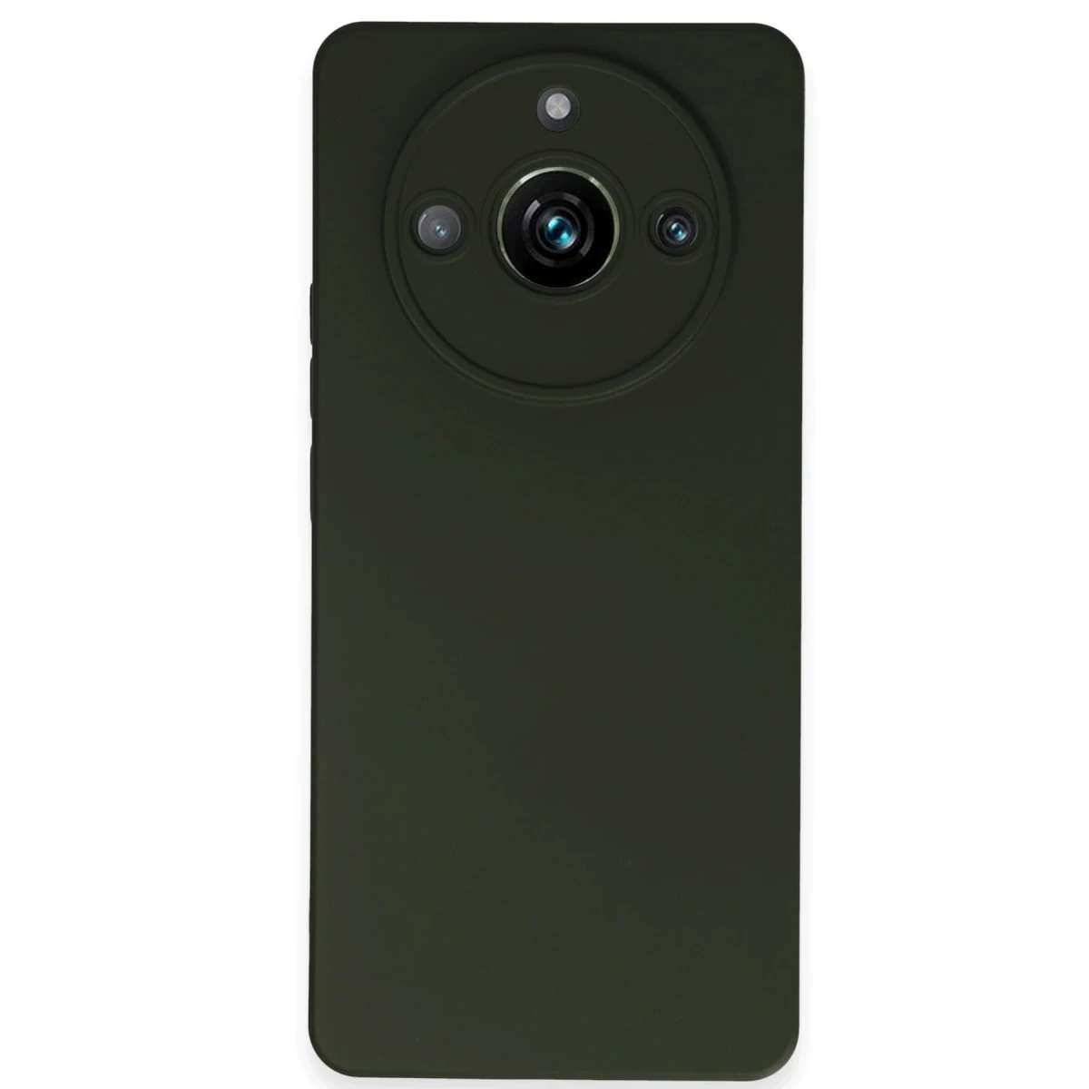 Realme 11 Pro Kılıf Nano içi Kadife Silikon - Koyu Yeşil