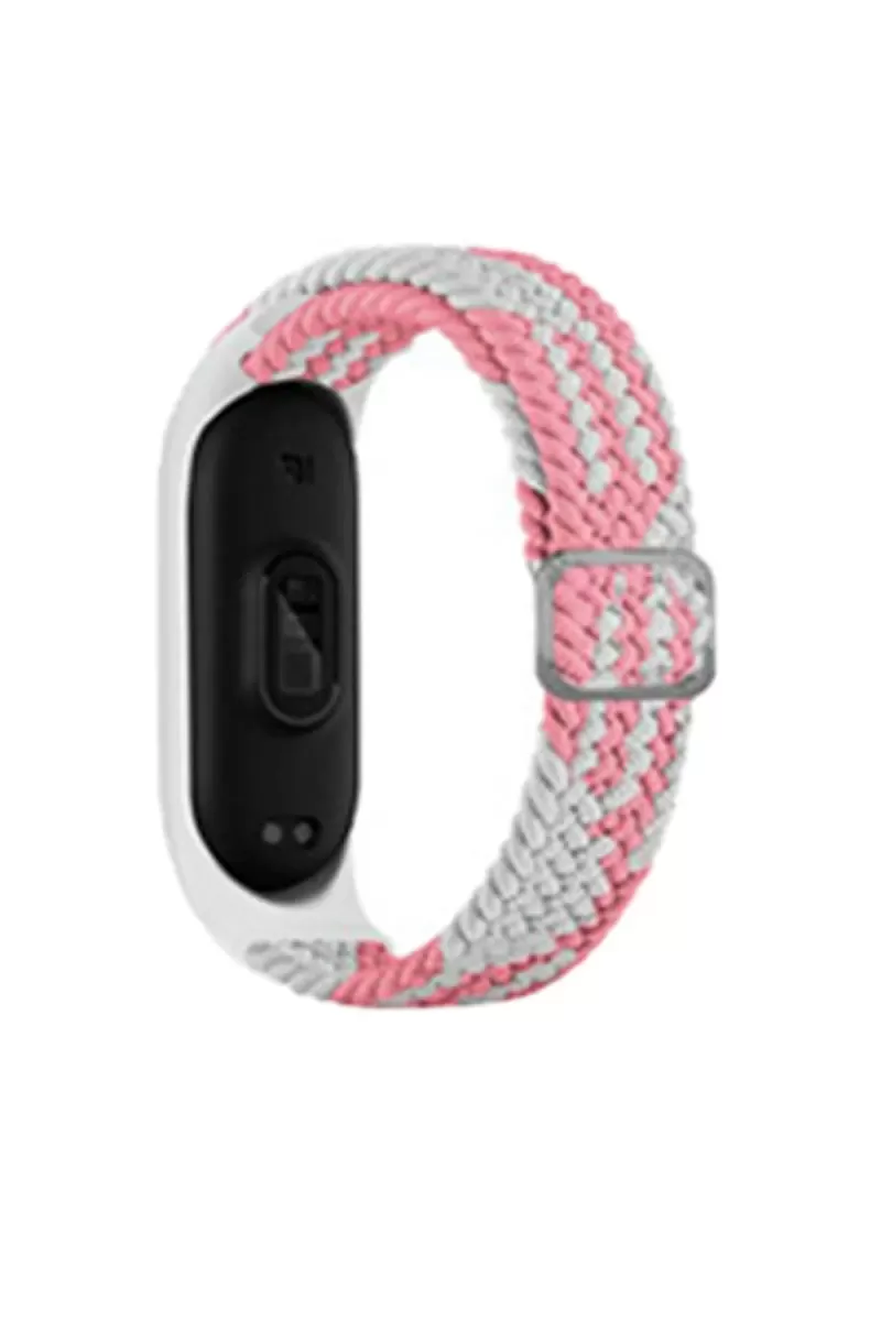Xiaomi Mi Band 4 Uyumlu Star Kordon - Pembe-Beyaz
