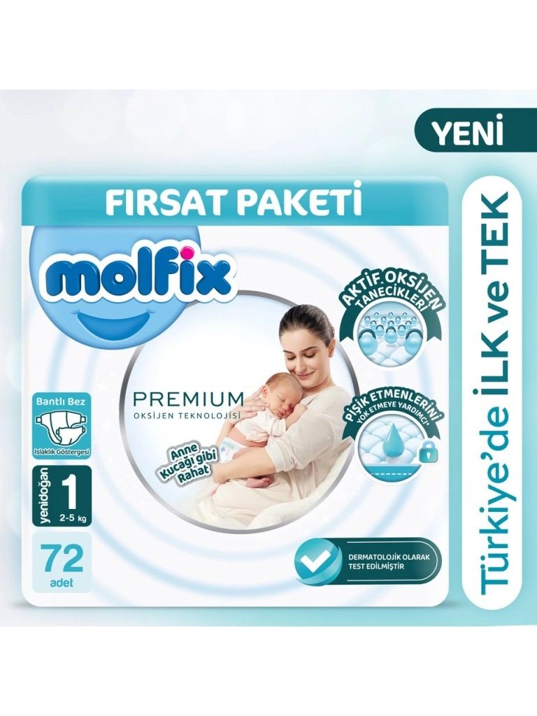 Bebek Bezi Fırsat Paketi 1 Beden 2-5 Kg 72 Adet