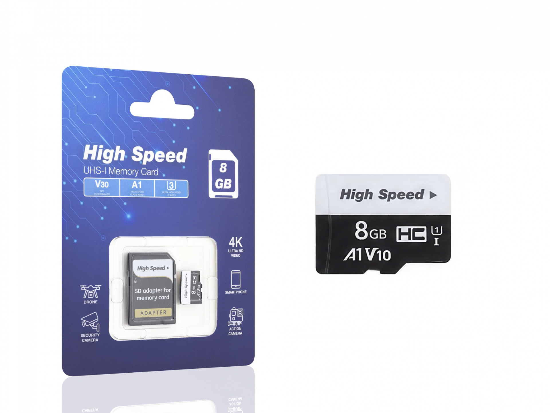 Kompakt 8 Gb Microsdhc Hafıza Kartı Uyumlu Adaptör ile