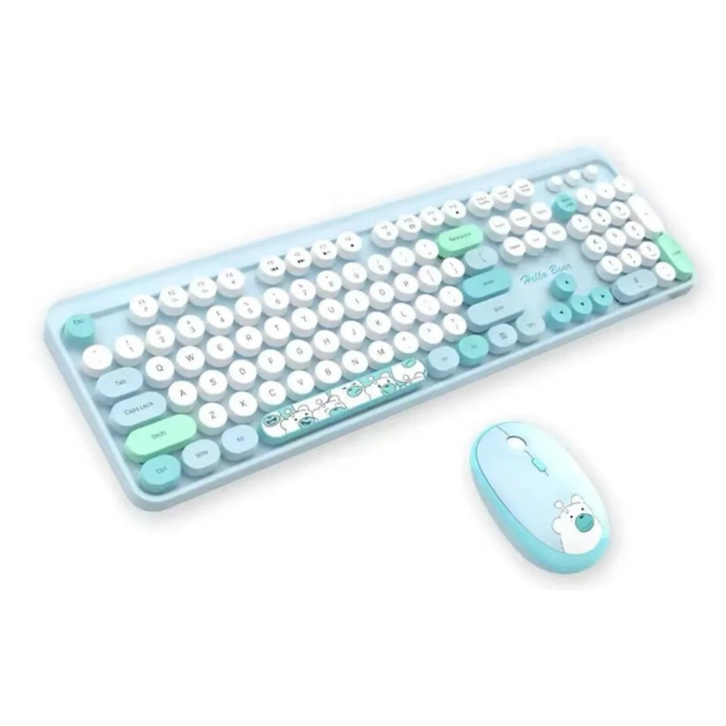 Şık Mavi Tasarımlı Klavye Mouse Seti - Geniş Uyumluluk
