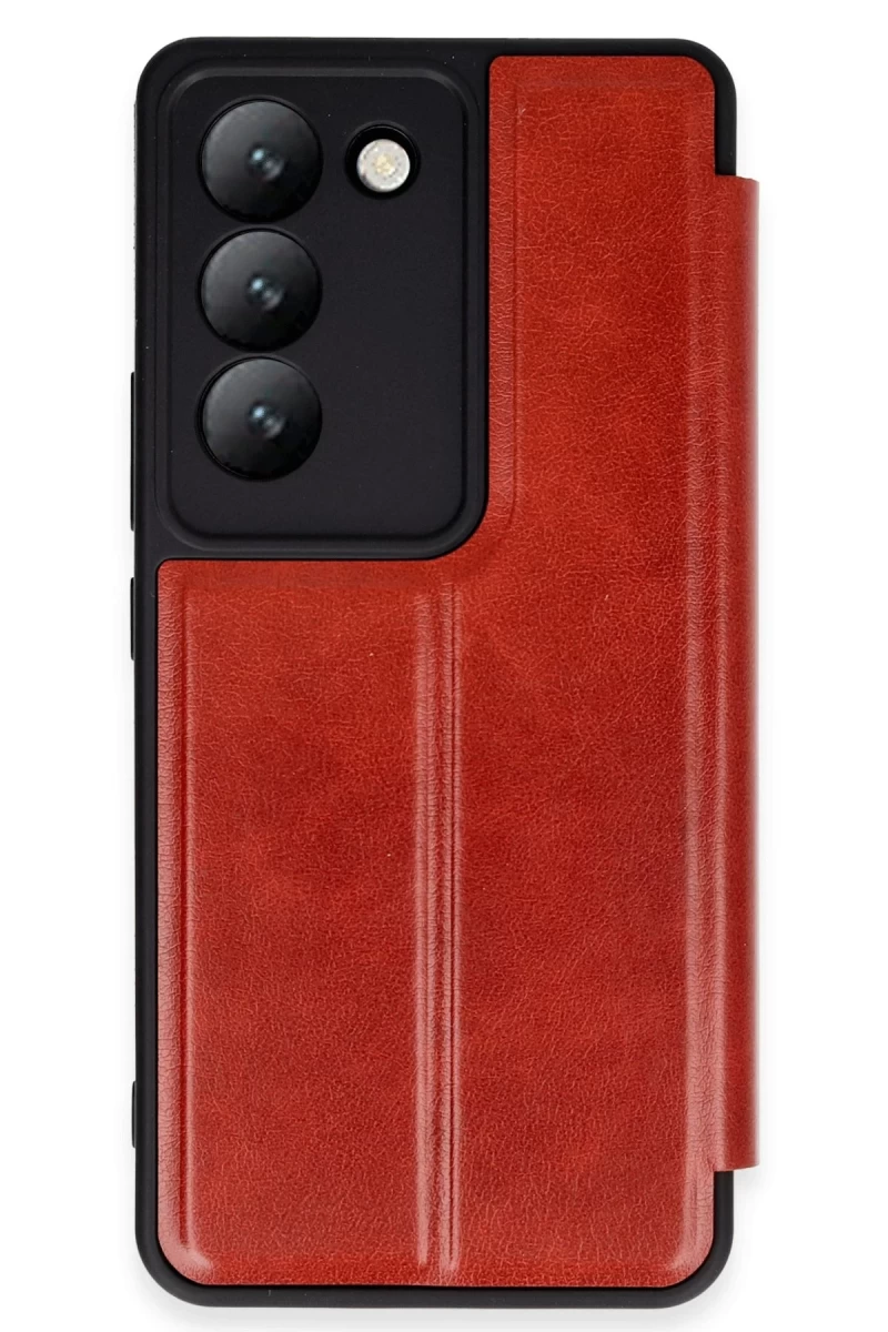 Vivo V30 Lite 4G Uyumlu Kılıf Flip Cover - Kırmızı