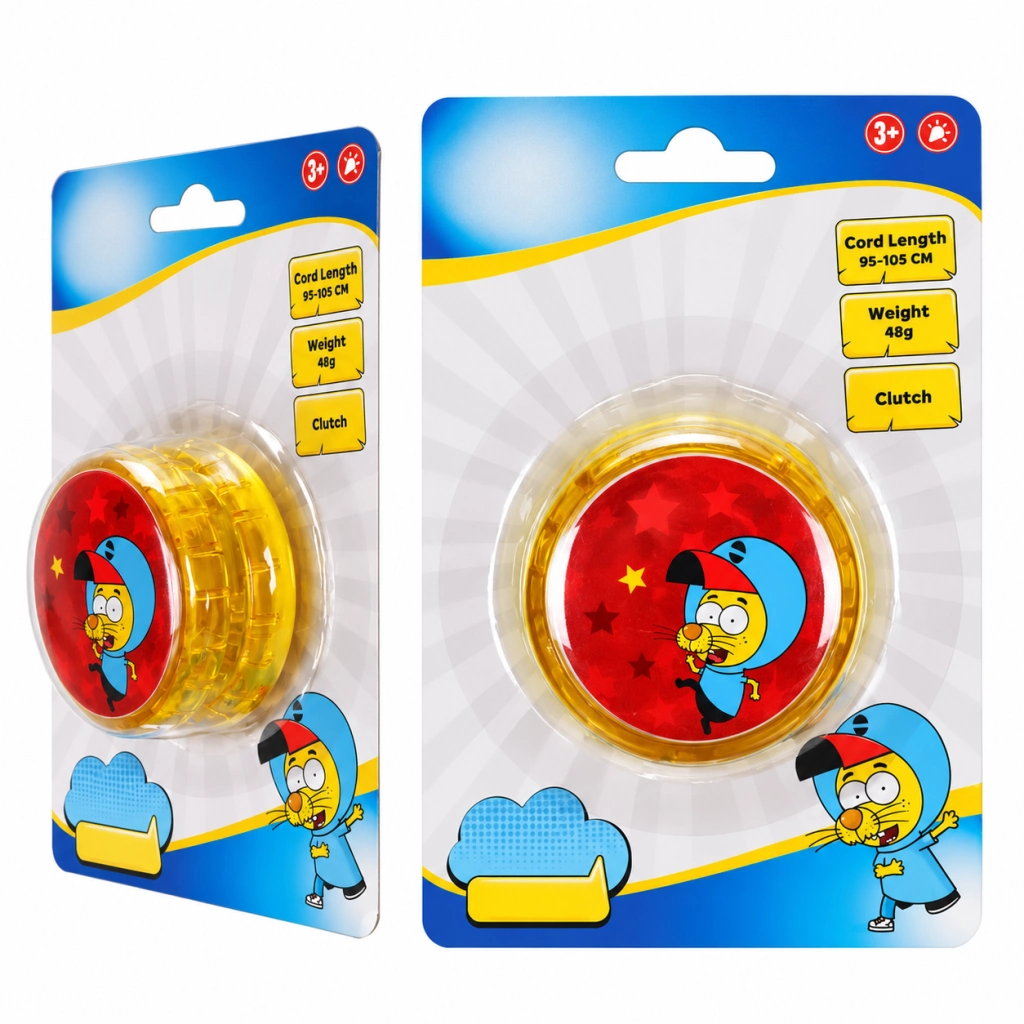 Eğlenceli Sarı Işıklı Yoyo 6 cm Oyun Aracı