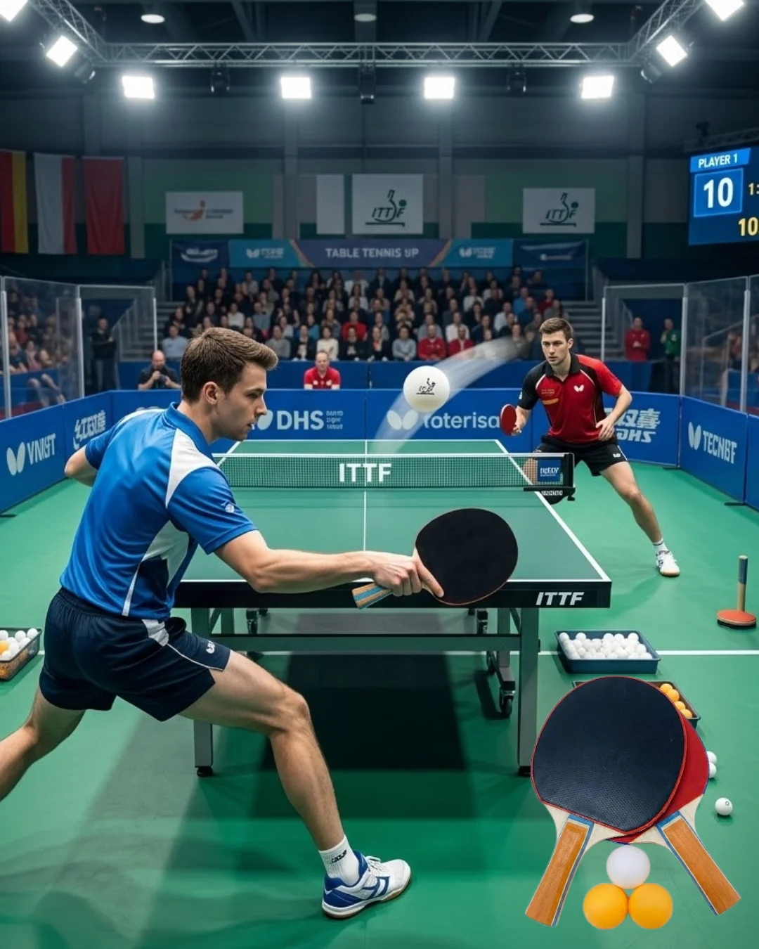 Masa Tenisi Oyun Seti 2 Raket 3 Top Evde Spor ve Eğlence