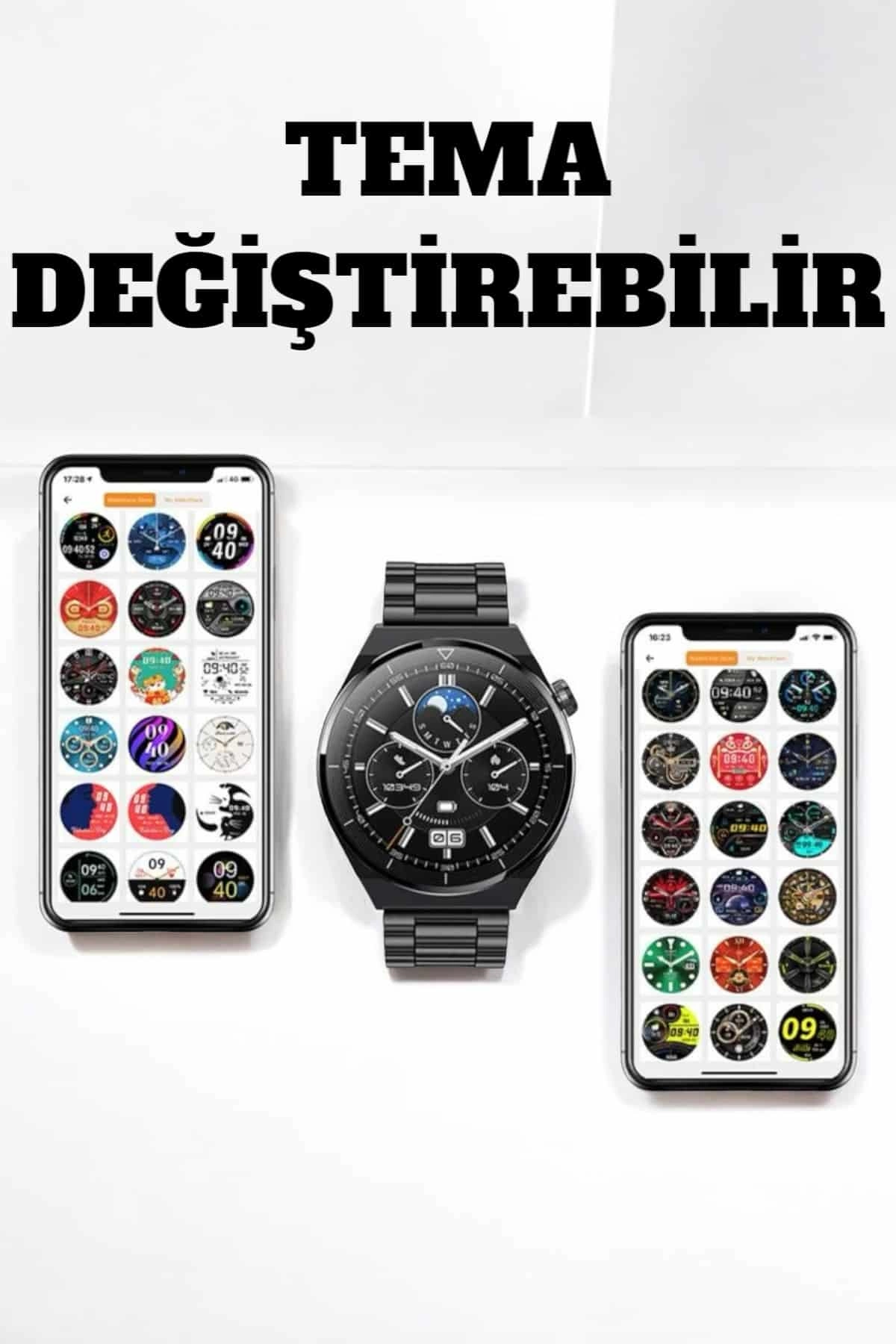 Şık Akıllı Saat 300-400 mAh Batarya ile Spor ve Sağlık Takibi