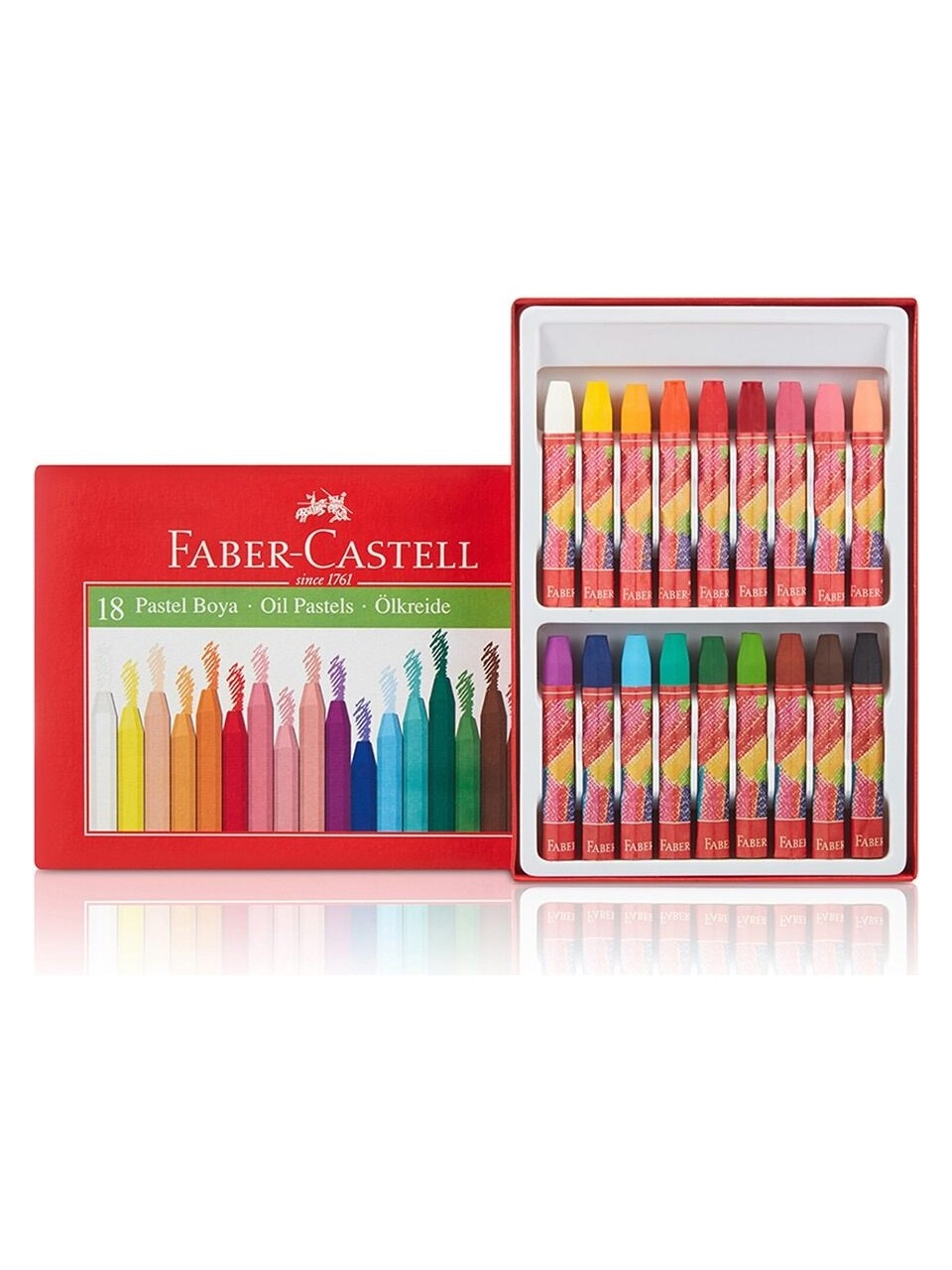 Pastel Boya 18 li  Renk Büyük Boy