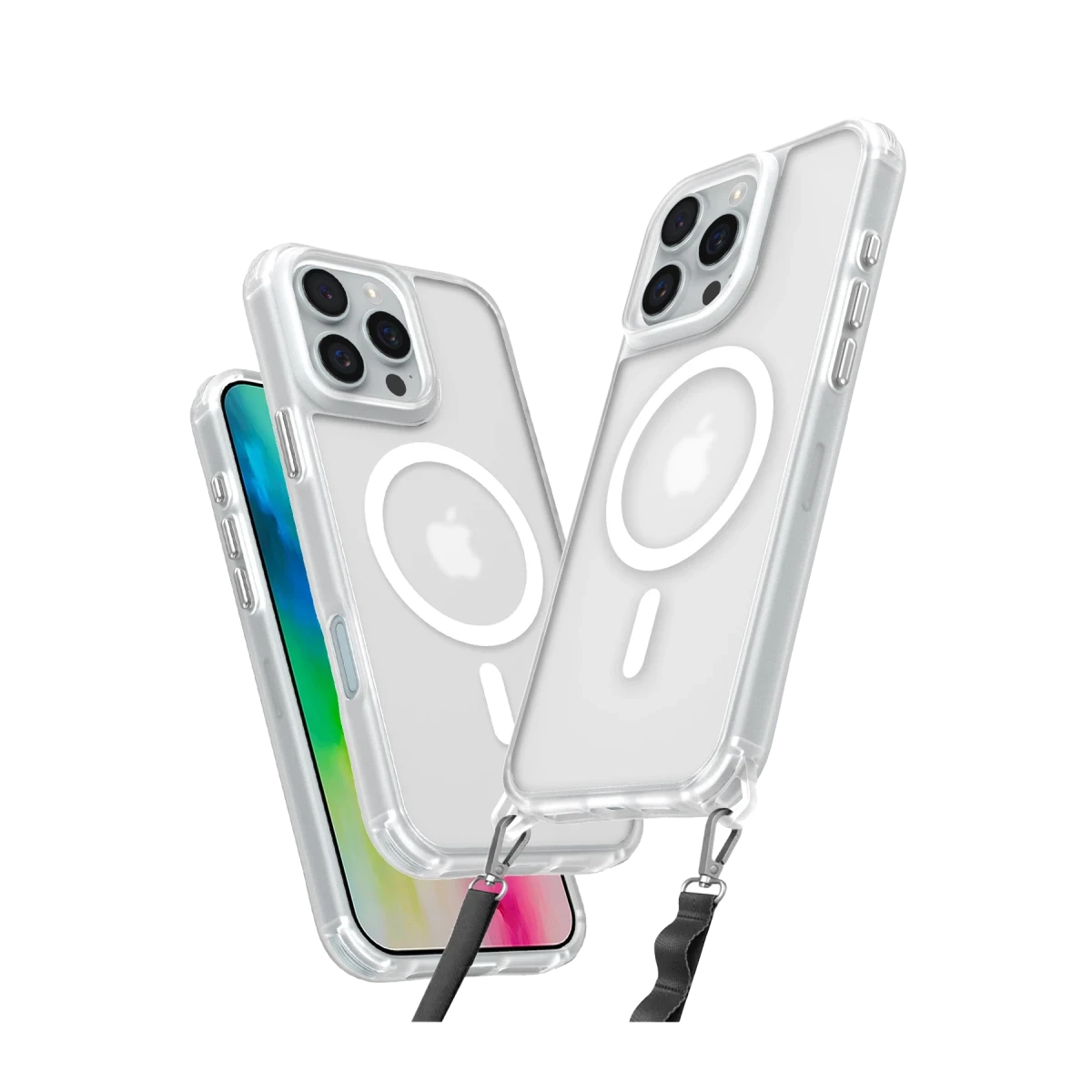 Apple iPhone 16 Pro Kılıf Enka Magsafe Silikon Kılıf - Şeffaf