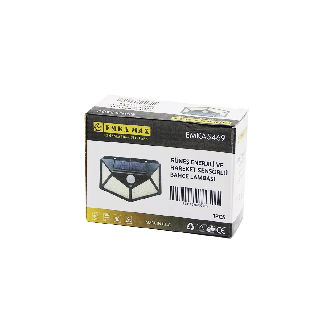 Hareket Sensörlü Dış Mekan Aplik Duvar Lambası 9.5x13.5 cm