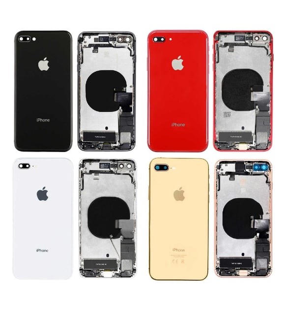 iPhone 8 Plus Uyumlu FULL Dolu Kasa (Beyaz)
